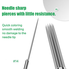 Tuma Tattoo Needles: Disposable Closed-End Round Needles with Thickened Cutting Thread Needles