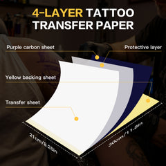 GBK Premium Tattoo Transfer Paper A4 4-Layer Stencil Sheets