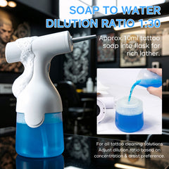 Tattoo Foam Sprayer Fast Foaming Dual Nozzle Long Battery Life