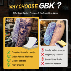 GBK Premium Tattoo Transfer Paper A4 4-Layer Stencil Sheets