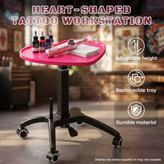 Heart Shape Tattoo Workbench Adjustable Height Professional Workstation