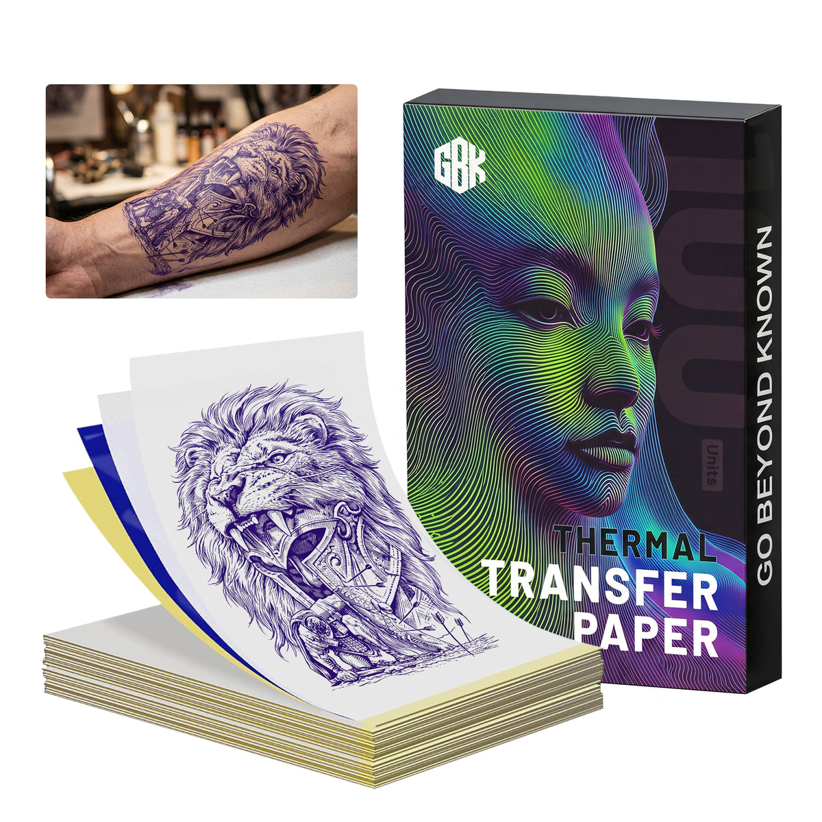 GBK Premium Tattoo Transfer Paper A4 4-Layer Stencil Sheets