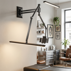 Foldable Tattoo Wall Lamp with Remote Control & Adjustable Arms