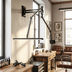 Foldable Tattoo Wall Lamp with Remote Control & Adjustable Arms