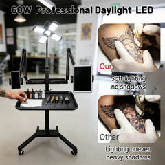 Black Tattoo Multi-Functional Workbench 4-Leaf Light 360° Holder