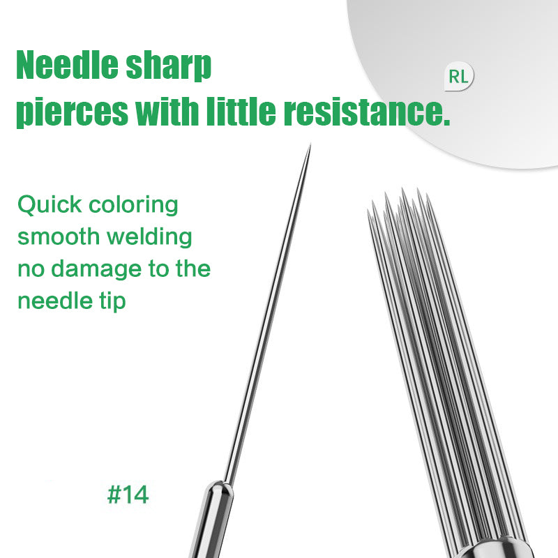 Tuma Tattoo Needles: Disposable Closed-End Round Needles with Thickened Cutting Thread Needles