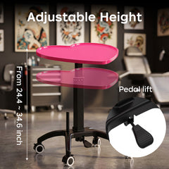 Heart Shape Tattoo Workbench Adjustable Height Professional Workstation