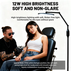 Tattoo shading pro Tattoo Lights With Stand,Polarized LED Tattoo Work Light With Tattoo Vision Lenses& 52mm Cpl, Adjustable Standing Lamp for Tattoo Artist, Tattoo Studio, Office,Bedroom