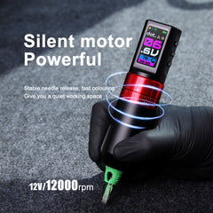 Tattoo Pen All-in-One Machine with Adjustable Stroke Wireless Tattoo Professional Line Cutting and Shading Equipment