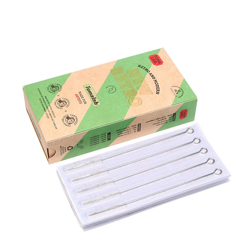Tuma Tattoo Needles: Disposable Closed-End Round Needles with Thickened Cutting Thread Needles