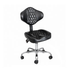 Vintage Tattoo Artist Stool with Adjustable Backrest