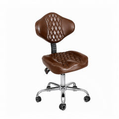 Vintage Tattoo Artist Stool with Adjustable Backrest