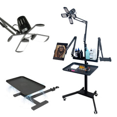 Black Tattoo Multi-Functional Workbench 4-Leaf Light 360° Holder